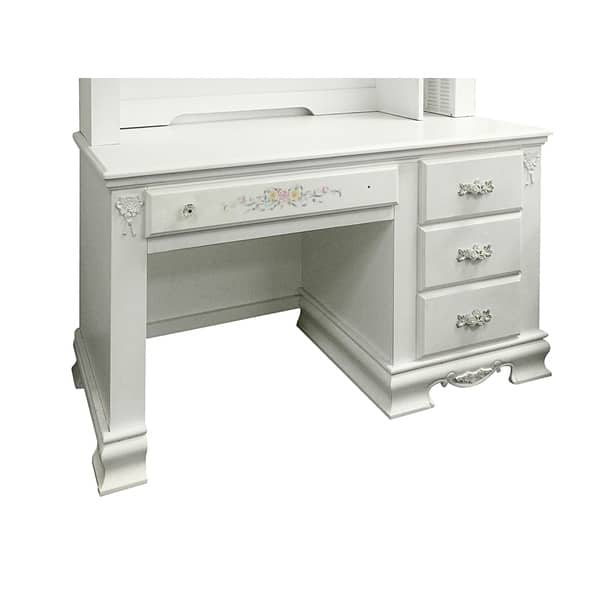 Shop Acme Furniture Flora White Wood Computer Desk Free Shipping