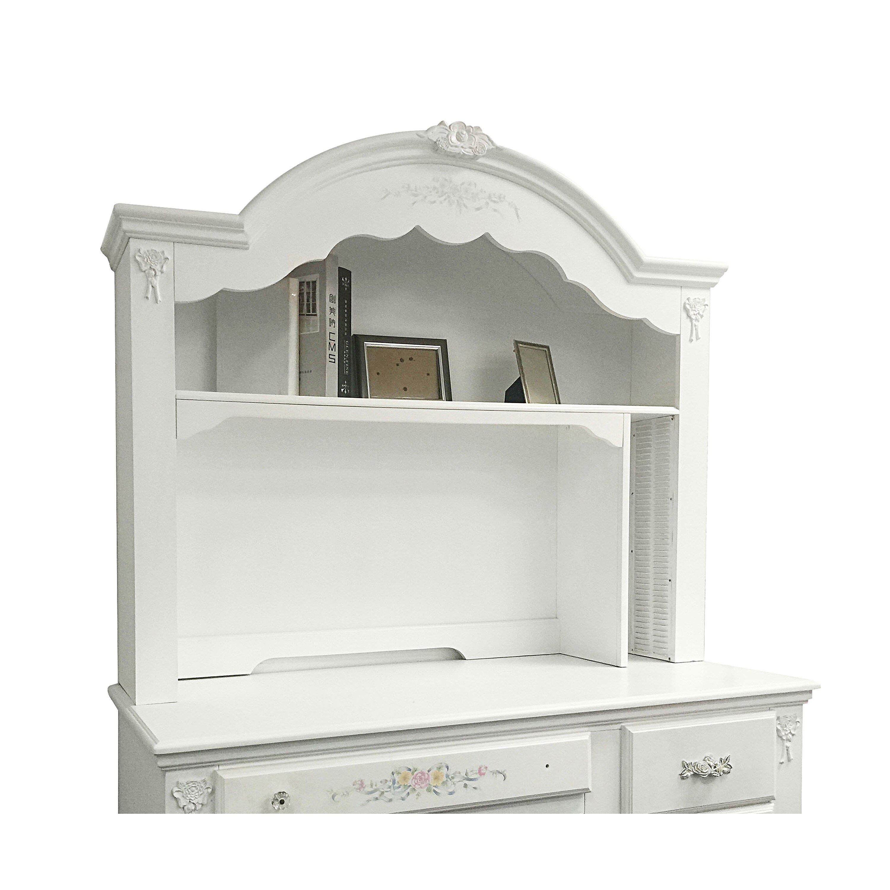 Shop Acme Furniture White Wood Mdf Flora Computer Hutch