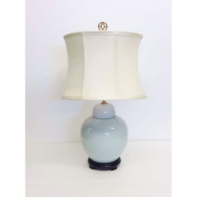 White-wash Cover Porcelain Large Jar Table Lamp