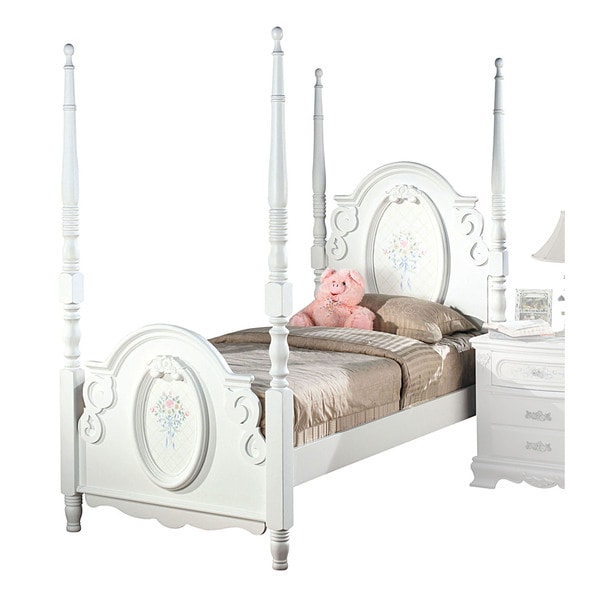 Acme Furniture Flora White Poster Bed
