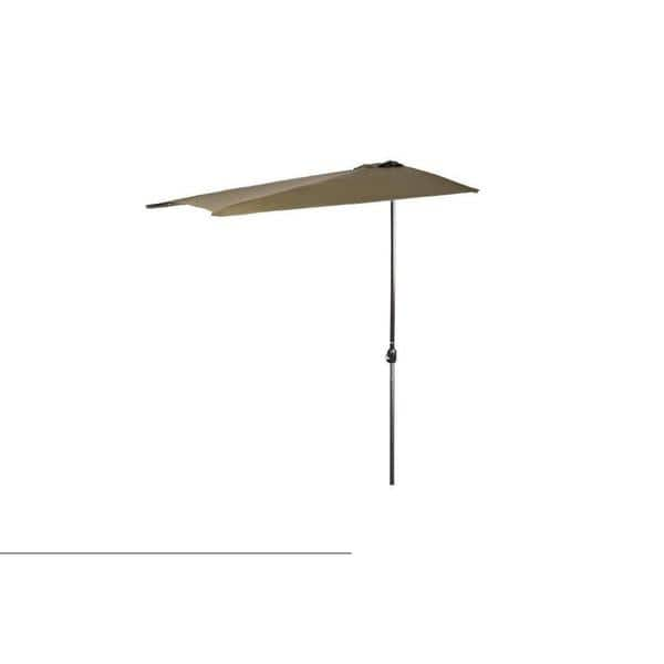 Shop Black Friday Deals On Trademark Innovations Polyester And Steel 5 Foot Led Rectangular Patio Half Umbrella Overstock 13817723