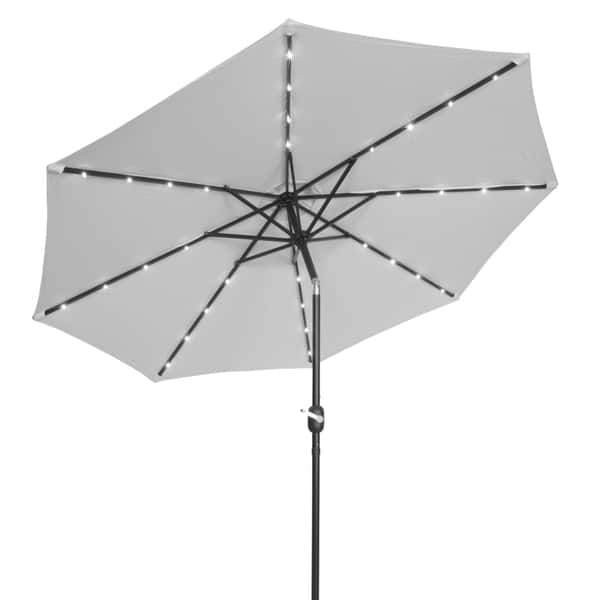 Shop Black Friday Deals On Trademark Innovations 9ft Deluxe Solar Led Patio Umbrella Base Not Included Overstock 13817771