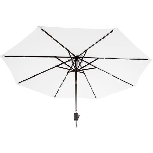 Shop Black Friday Deals On Trademark Innovations 9ft Deluxe Solar Led Patio Umbrella Base Not Included Overstock 13817785