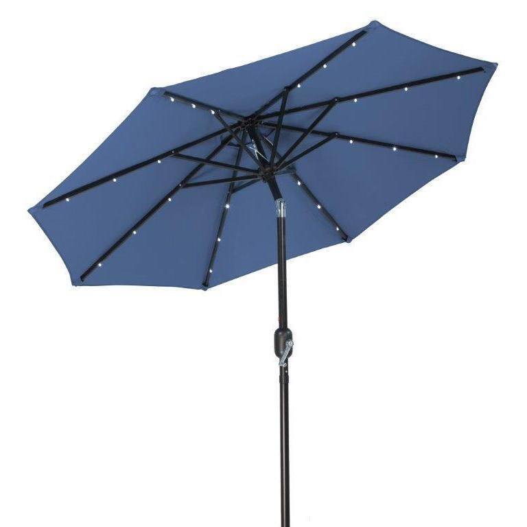 Trademark Innovations Polyester 7-foot Solar LED Patio Umbrella