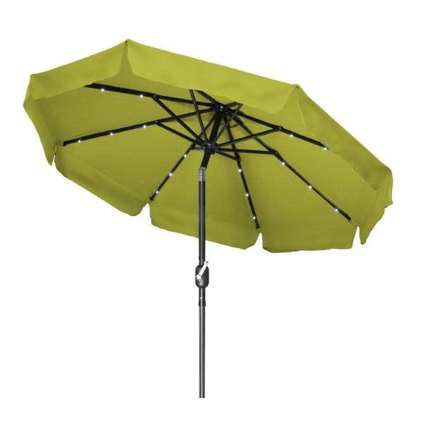 Shop Trademark Innovations Steel And Polyester Deluxe Solar Powered Led Lighted 7 Foot Patio Umbrella Free Shipping Today Overstock 13817826