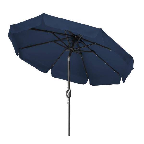 Shop Trademark Innovations Steel And Polyester Deluxe Solar Powered Led Lighted 7 Foot Patio Umbrella Free Shipping Today Overstock 13817826