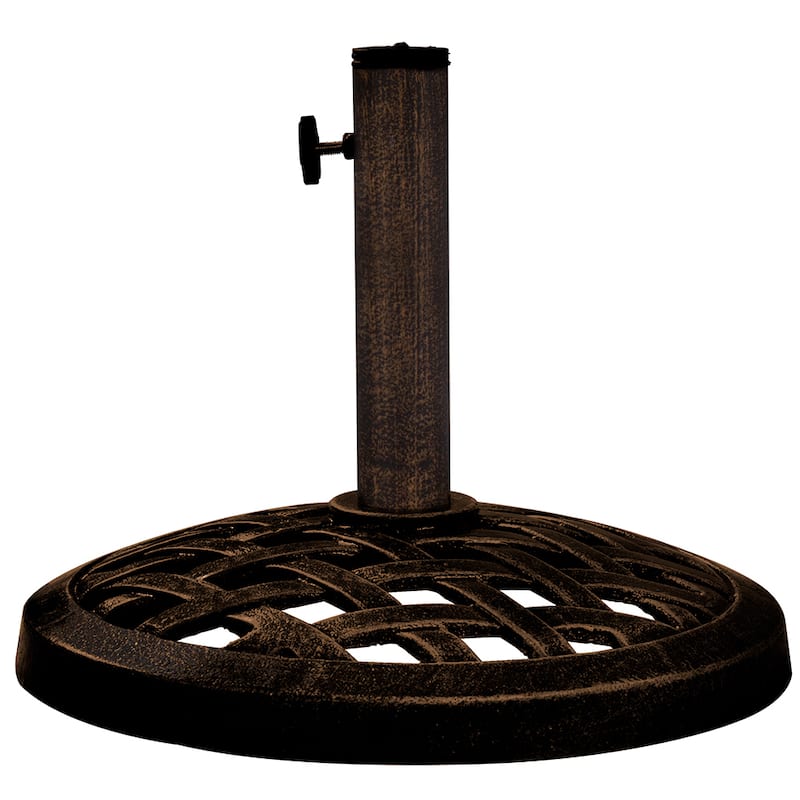 Trademark Innovations Bronze Finish Cast Iron 17.7-inch Umbrella Base