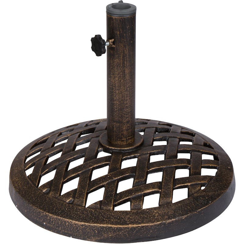 Trademark Innovations Bronze Finish Cast Iron 17.7-inch Umbrella Base
