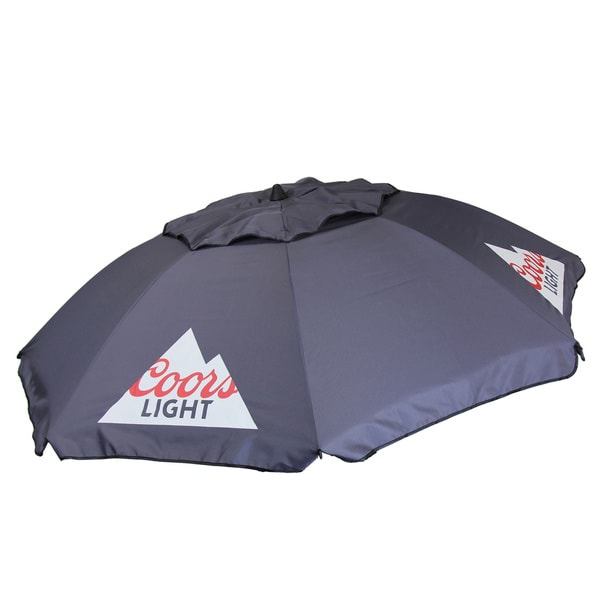 Shop Black Friday Deals On Destinationgear Coors Light Graphite Grey 7 Feet Beach Umbrella Overstock 13818170