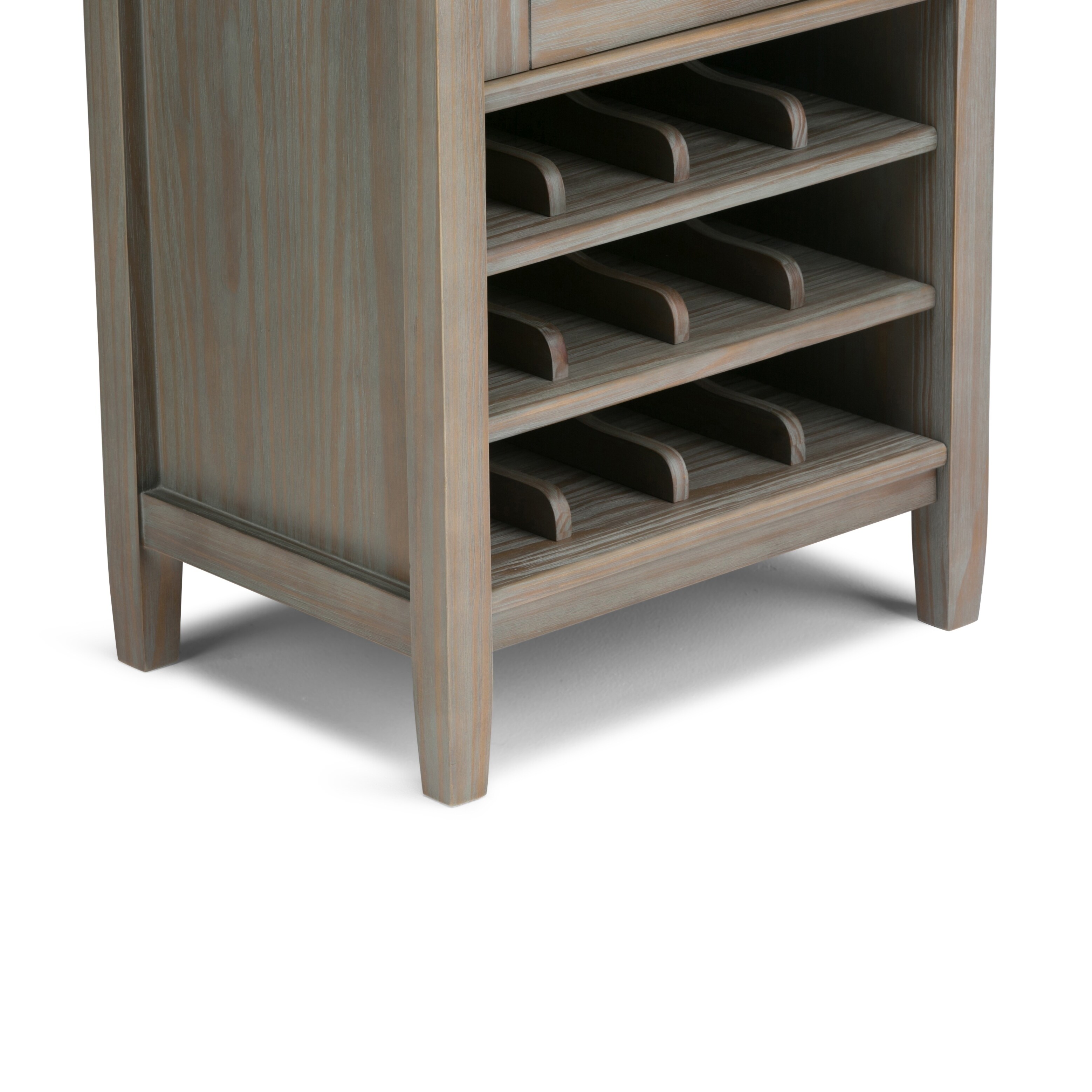 Shop Wyndenhall Norfolk 12 Bottle Solid Wood 23 Inch Wide Rustic High Storage Wine Rack On Sale Overstock 13818422 Light Golden Brown