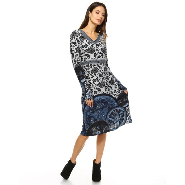 white mark sweater dress