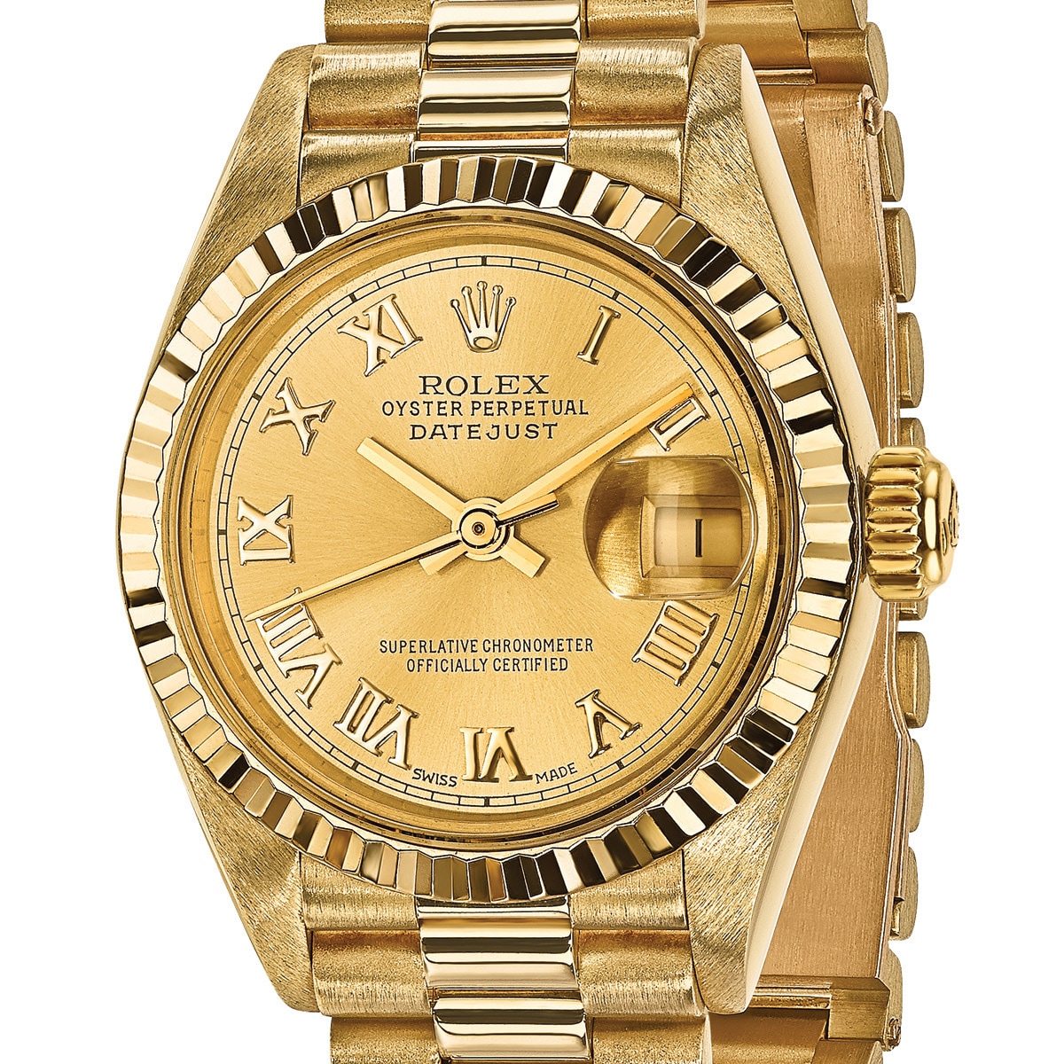 18 karat gold rolex watch