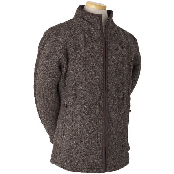 Shop Laundromat Men's Galway Brown Wool Sweater Free Shipping Today