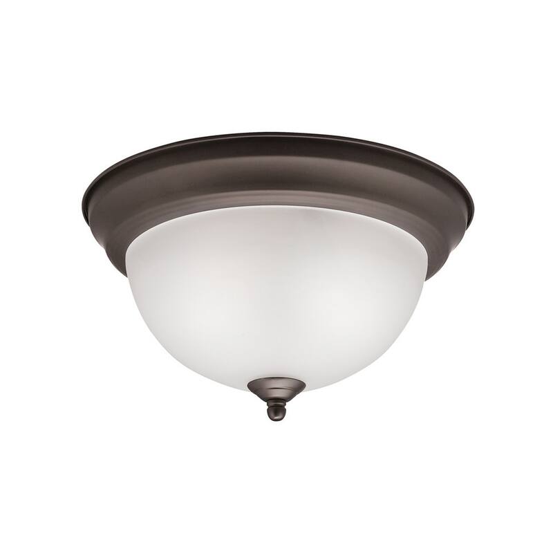 Kichler Lighting Transitional 2-light Olde Bronze Flush Mount