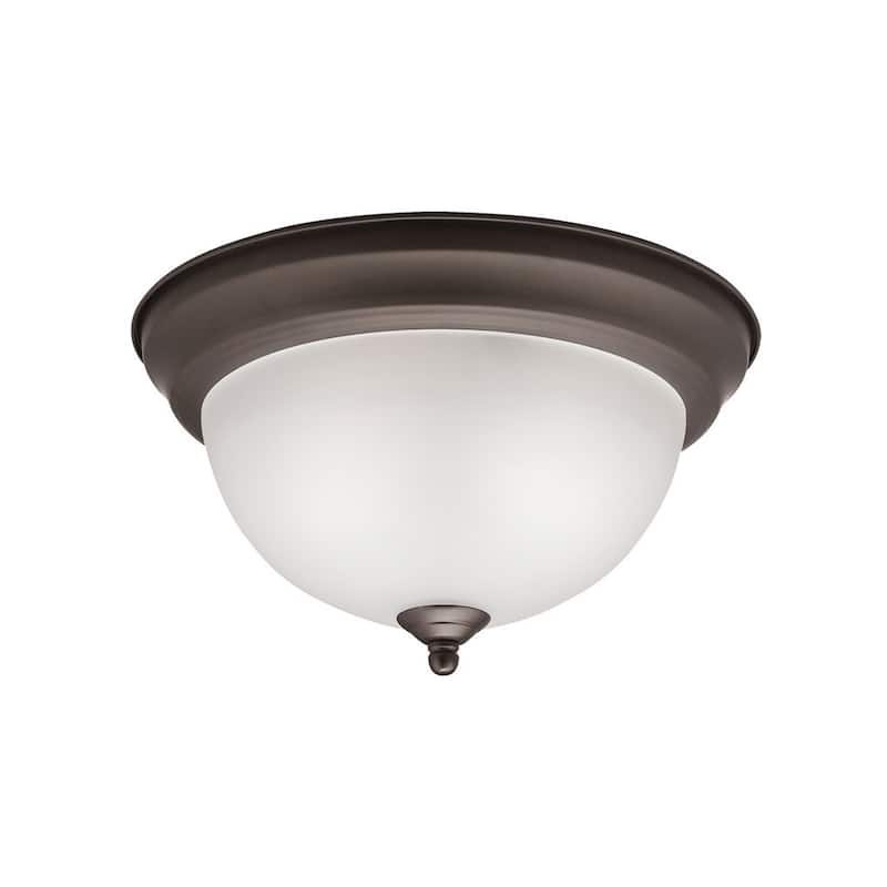 Kichler Lighting Transitional 2-light Olde Bronze Flush Mount