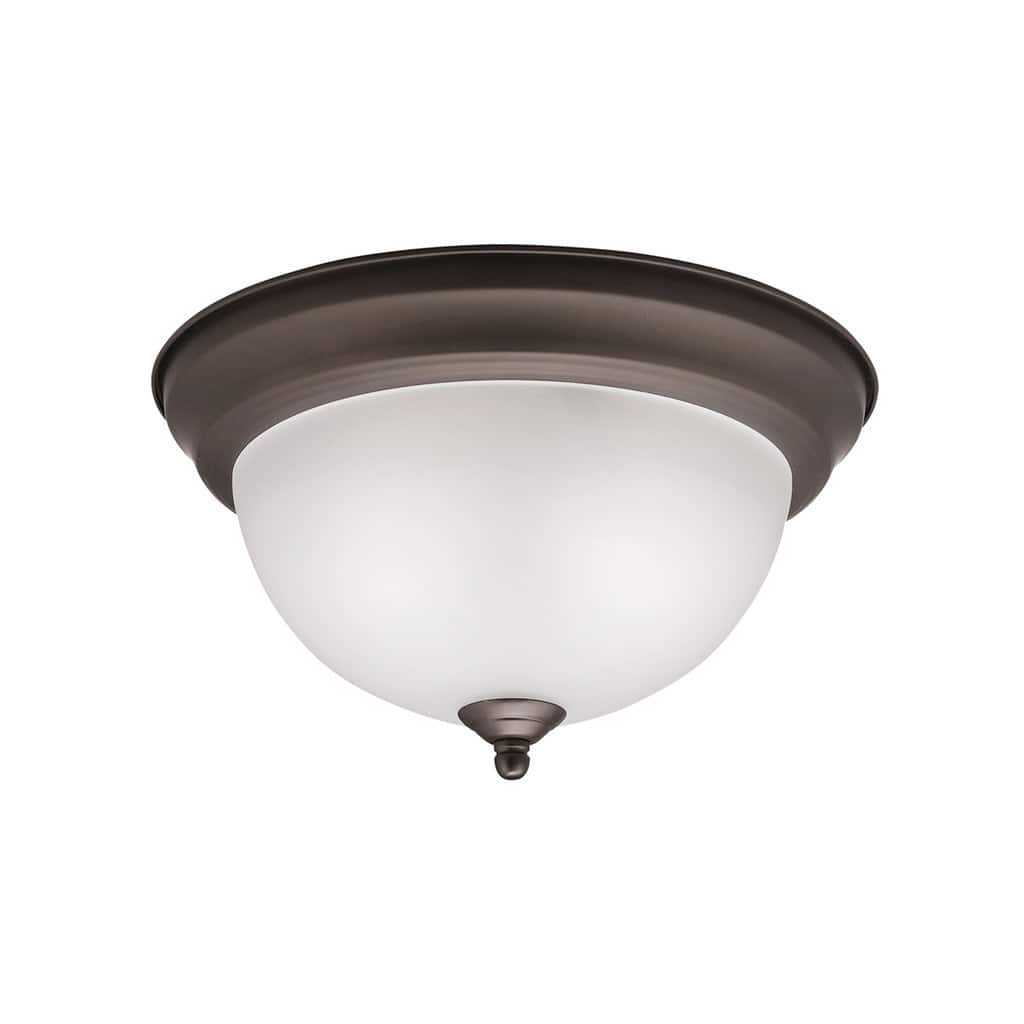 Kichler Lighting Transitional 2-light Olde Bronze Flush Mount