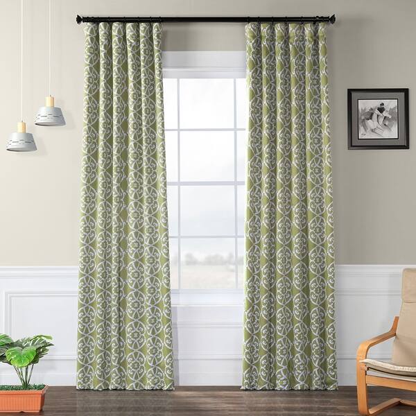 Shop Exclusive Fabrics Secret Garden Leaf Green Blackout Curtain