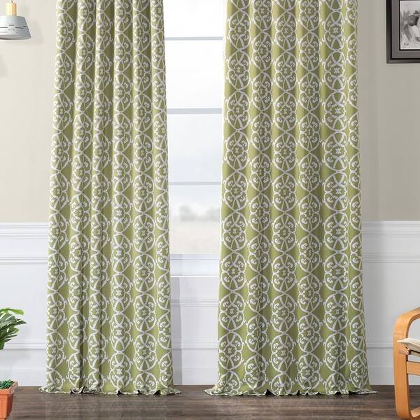 Shop Exclusive Fabrics Secret Garden Leaf Green Blackout Curtain