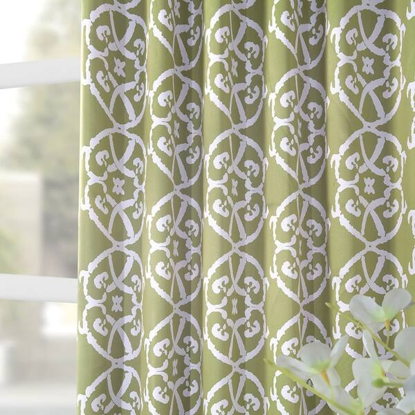 Shop Exclusive Fabrics Secret Garden Leaf Green Blackout Curtain