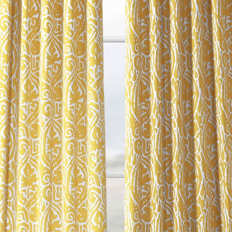 Exclusive Fabrics Abstract Room Darkening Curtain Panel Pair (2 Panels)