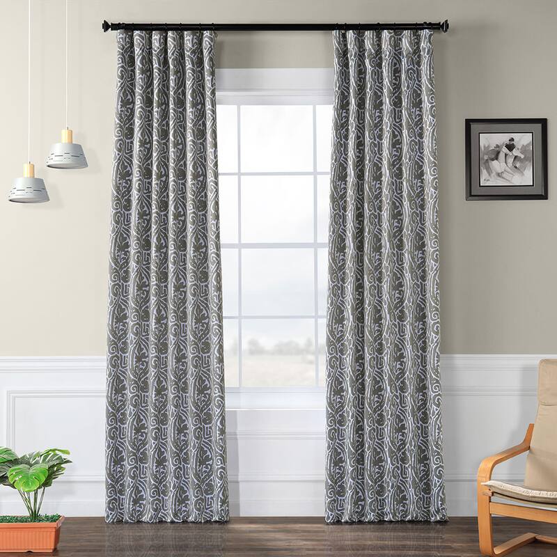 Exclusive Fabrics Abstract Room Darkening Curtain Panel Pair (2 Panels)