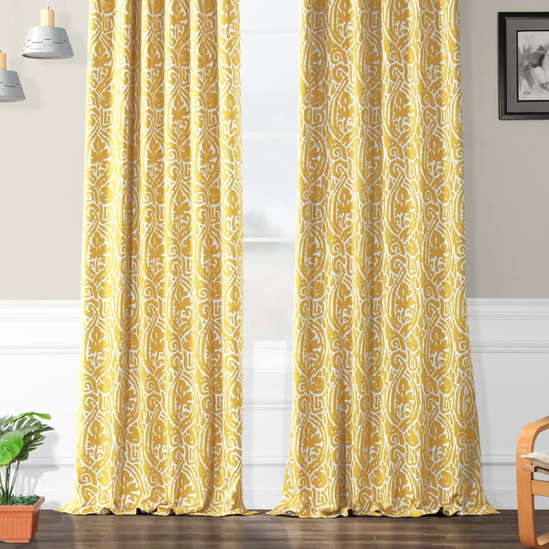 Exclusive Fabrics Abstract Room Darkening Curtain Panel Pair (2 Panels)