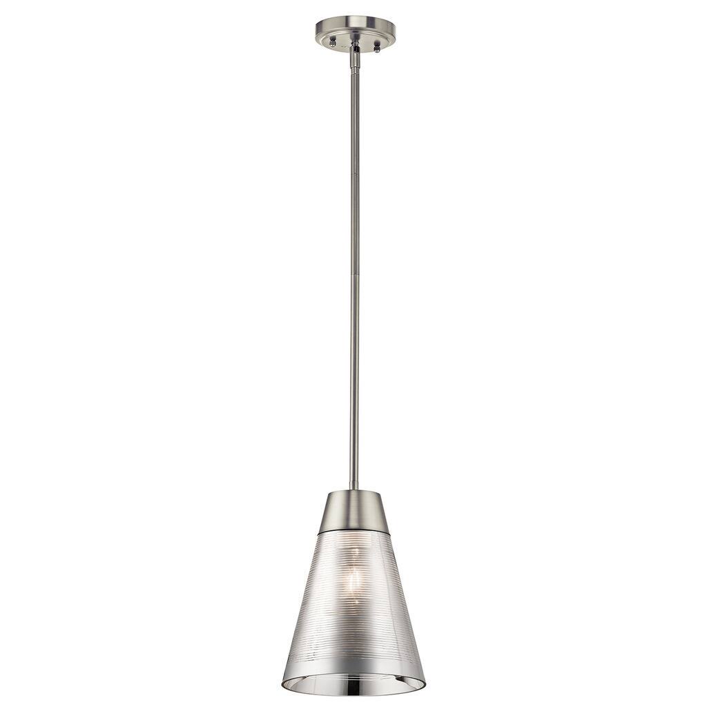 Kichler Lighting Rowland Collection 1-light Brushed Nickel Mini Pendant