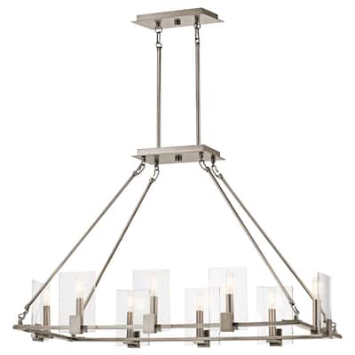 Kichler Lighting Signata Collection 8-light Classic Pewter Linear Chandelier