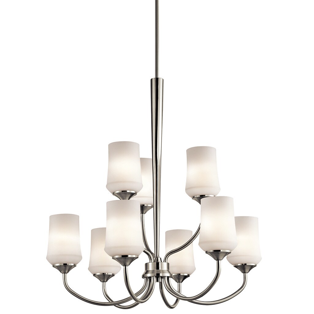 Strick & Bolton Regina 9-light Brushed Nickel Chandelier - Chandeliers For Bedrooms by Overstock.com