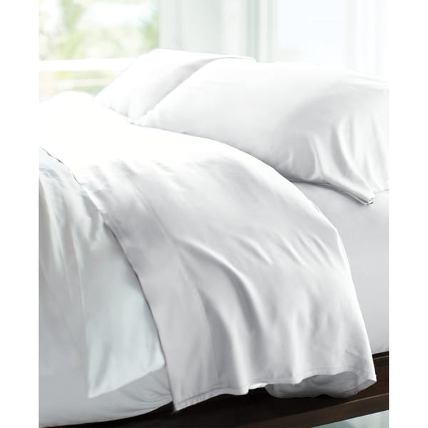 Blue Lagoon NEW Cariloha Bamboo Linen Cotton Blend Duvet Cover Set King Size