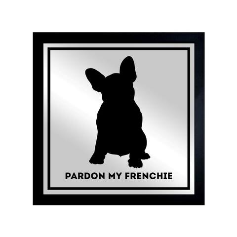 Oliver Gal 'Frenchie' Mirror Art - Gold