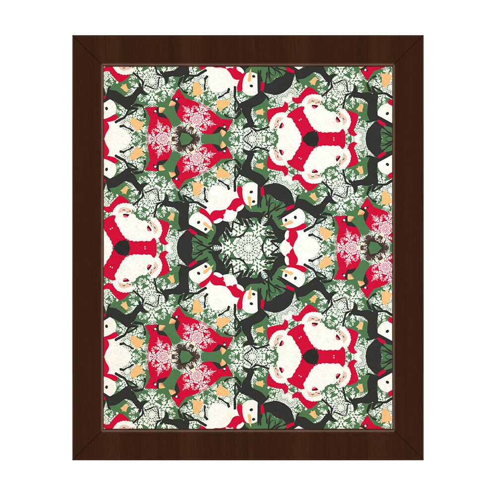 'Christmas Kaleidoscope' Framed Canvas Wall Art