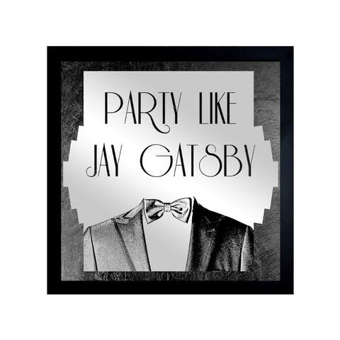 Oliver Gal 'Party Like' Mirror Art - Black