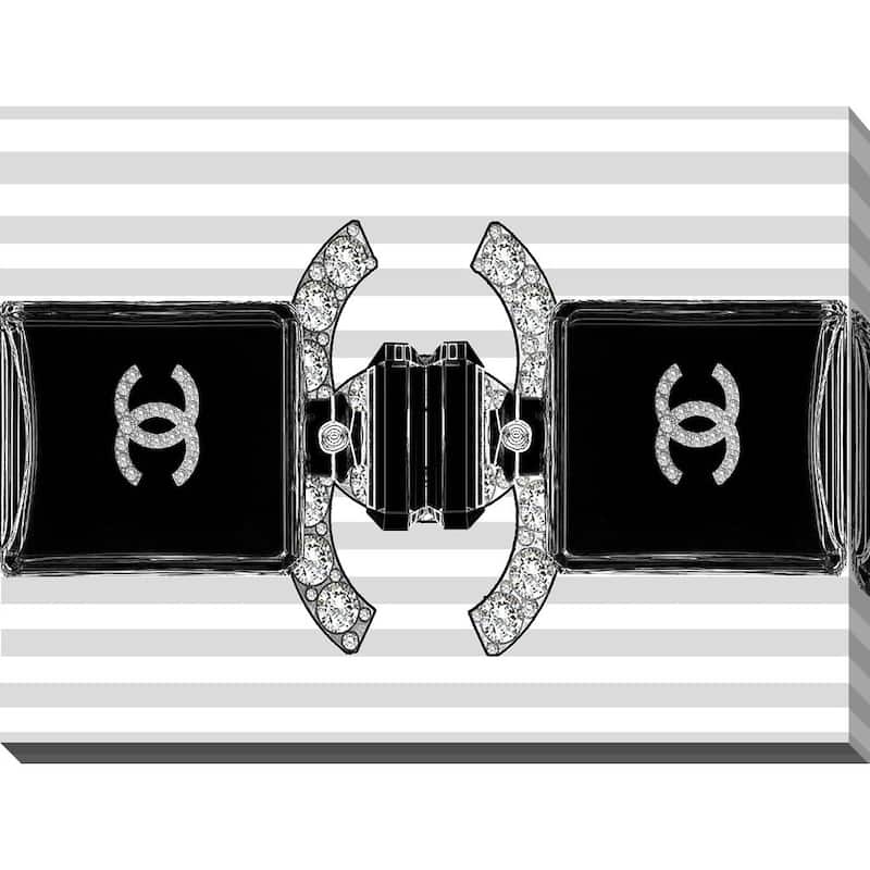 'C to C Chanel' by Jodi Giclee Print Gallery-wrapped Canvas Wall Art - Black/White