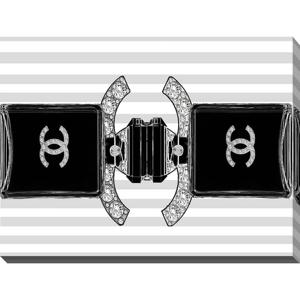 'C to C Chanel' by Jodi Giclee Print Gallery-wrapped Canvas Wall Art - Black/White