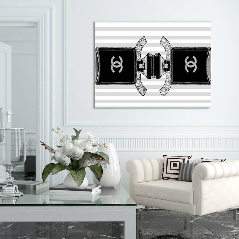 'C to C Chanel' by Jodi Giclee Print Gallery-wrapped Canvas Wall Art - Black/White