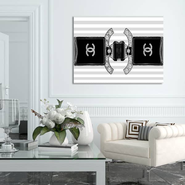 C to C Chanel' by Jodi Giclee Print Gallery-wrapped Canvas Wall Art - Black/ White - Bed Bath & Beyond - 13829433