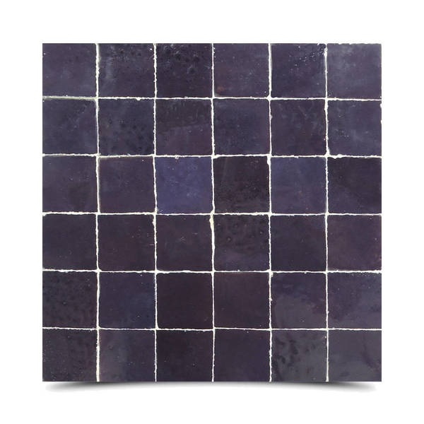 Handmade Solid Purple Mosaic Tile, Pack of 6 (Morocco). Opens flyout.