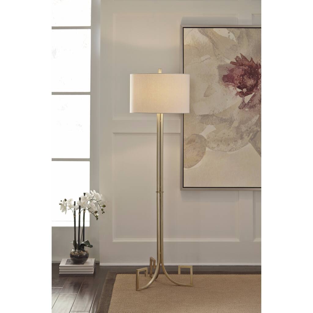 Jankin Antique Gold Finish 61 Inch Metal Floor Lamp - Overstock - 13830478