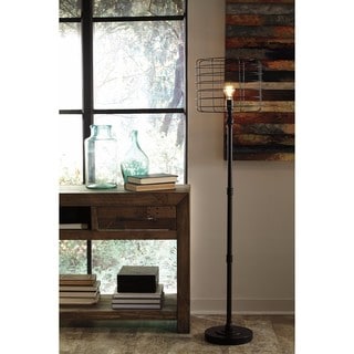 Javan Antique Black 57 Inch Metal Floor Lamp