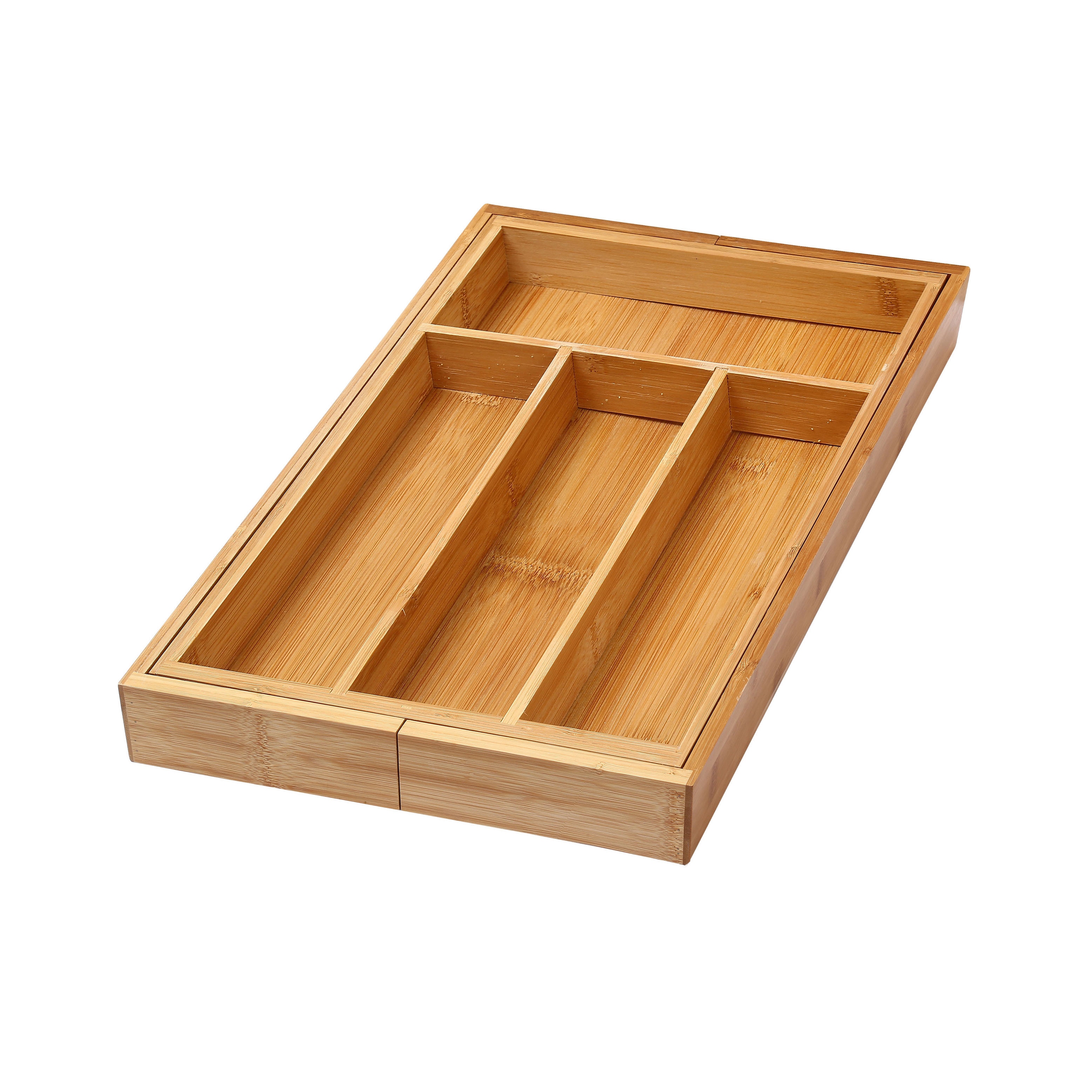 Seville Classics 4-piece Bamboo Expandable Drawer Organizer
