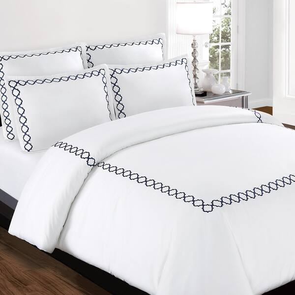 Parure De Lit Twin Echelon Quatrefoil – Coton 300 Fils – Modèle D'expo