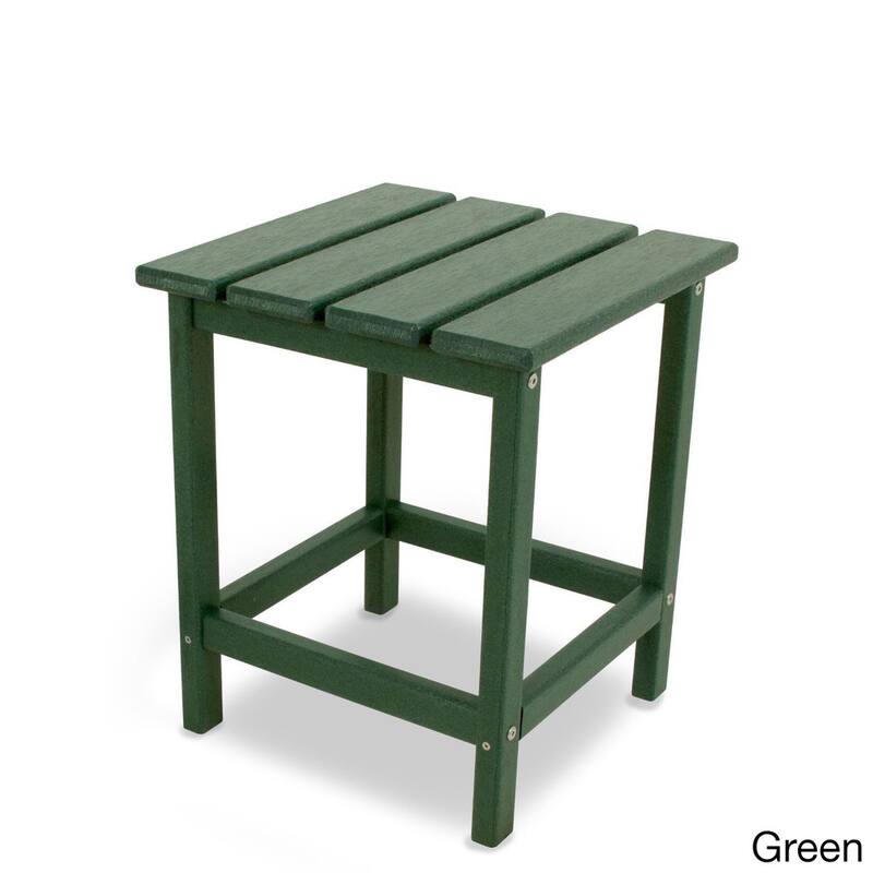 POLYWOOD Long Island 18-inch Side Table - Green