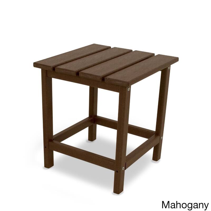 POLYWOOD Long Island 18-inch Side Table - Mahogany