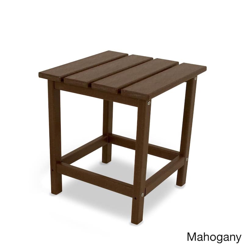 POLYWOOD Long Island 18-inch Side Table - Mahogany