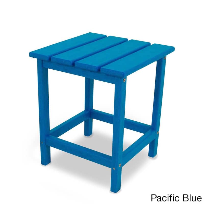 POLYWOOD Long Island 18-inch Side Table - Pacific Blue