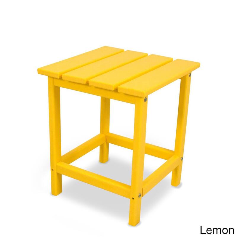 POLYWOOD Long Island 18-inch Side Table - lemon