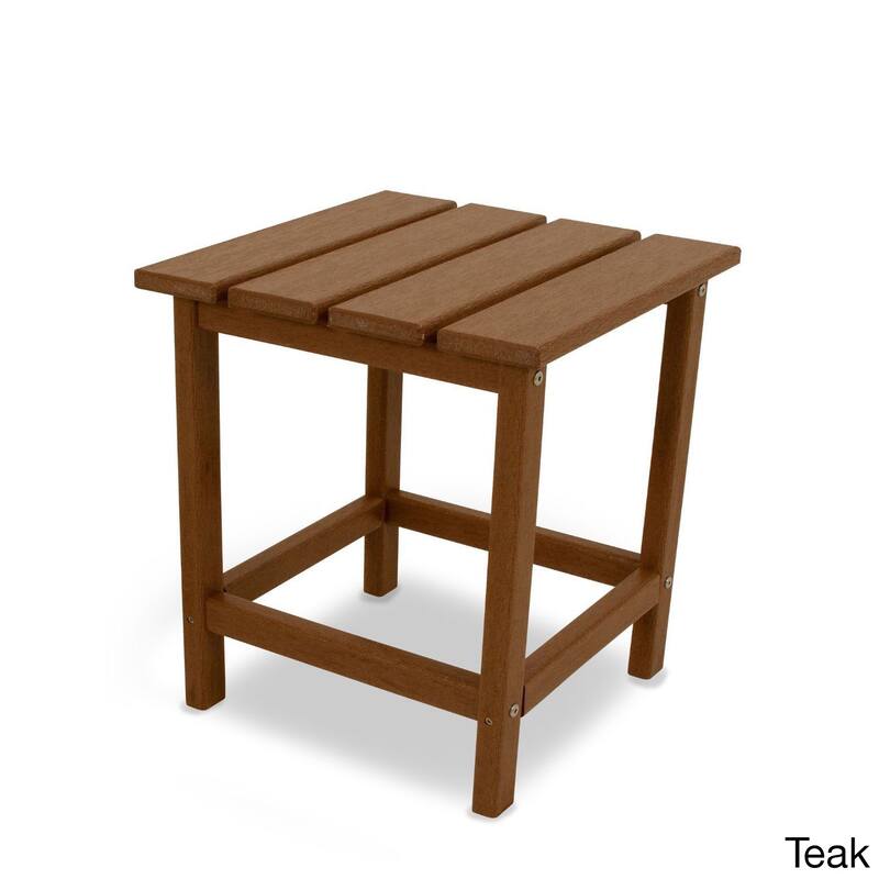 POLYWOOD Long Island 18-inch Side Table - Teak