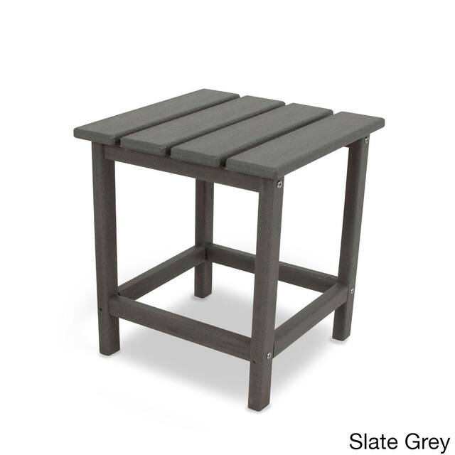 POLYWOOD Long Island 18-inch Side Table - Slate Grey