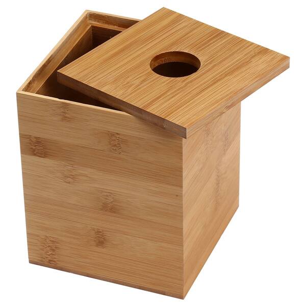 Shop Ybm Home And Kitchen 332 Brown Wood 5 3 Inch Wide X 5 3 Inch Long X 6 3 Inch High Boutique Box Toilet Paper Tissue Paper Holder Overstock 13831851